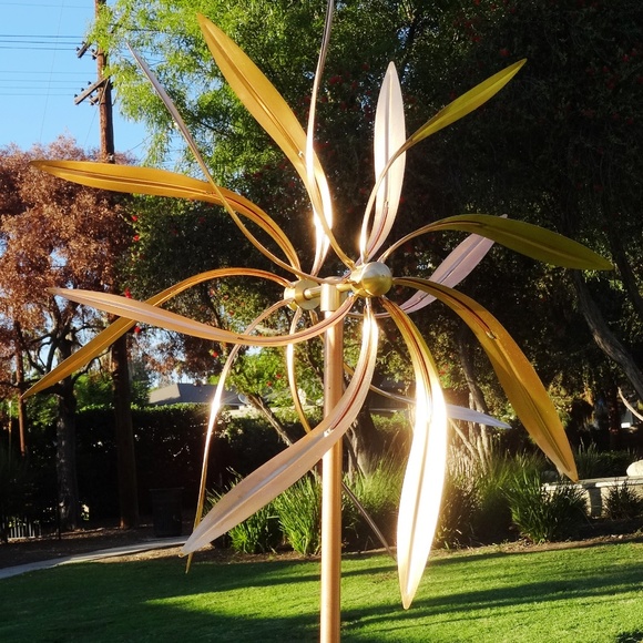 Handmade Other Full Copper Wind Spinners Large Sculptures